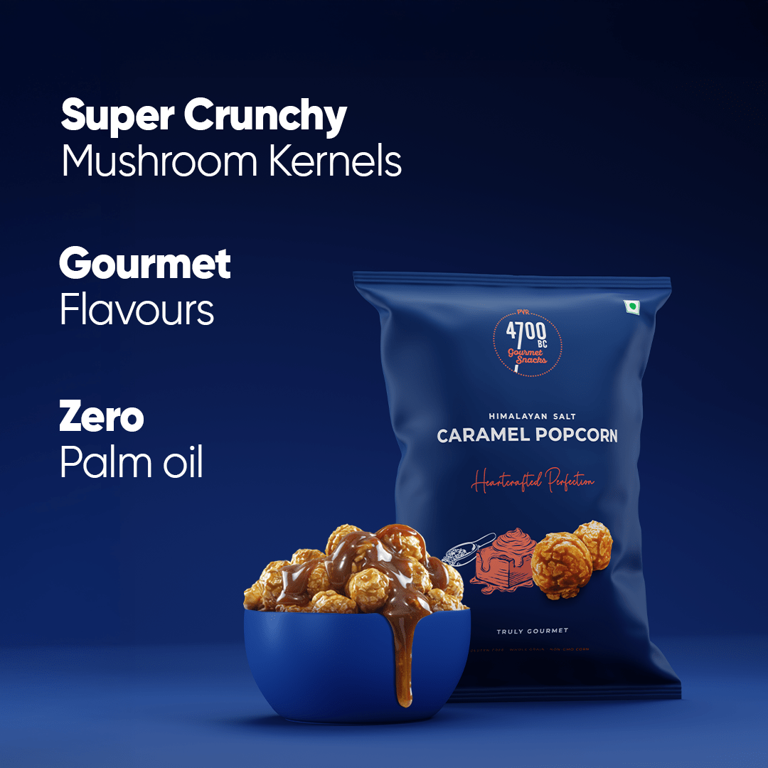 Himalayan Salt Caramel Popcorn, Pouch (Pack of 8, 125g)