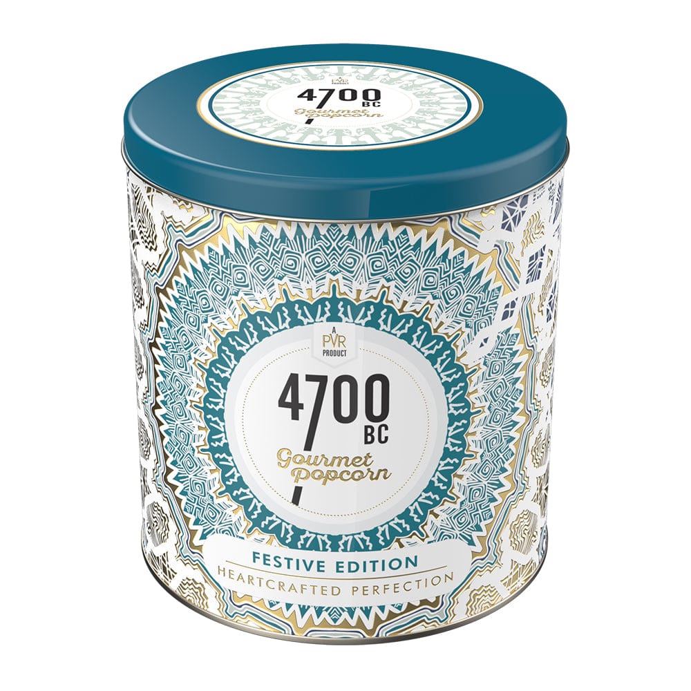 premium reusable tins with gourmet popcorn from 4700bc
