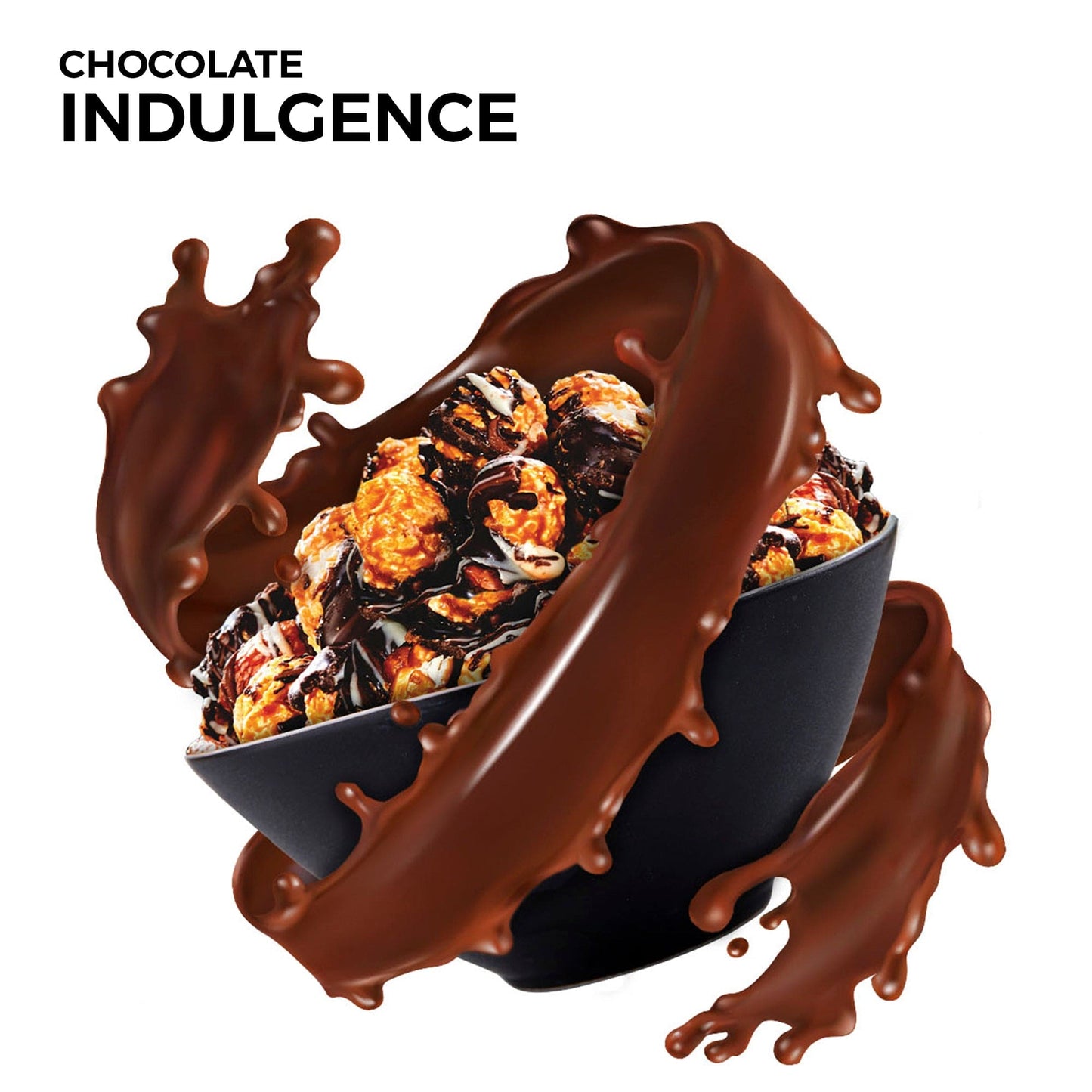 4700BC belgian choco caramel gourmet popcorn bowl