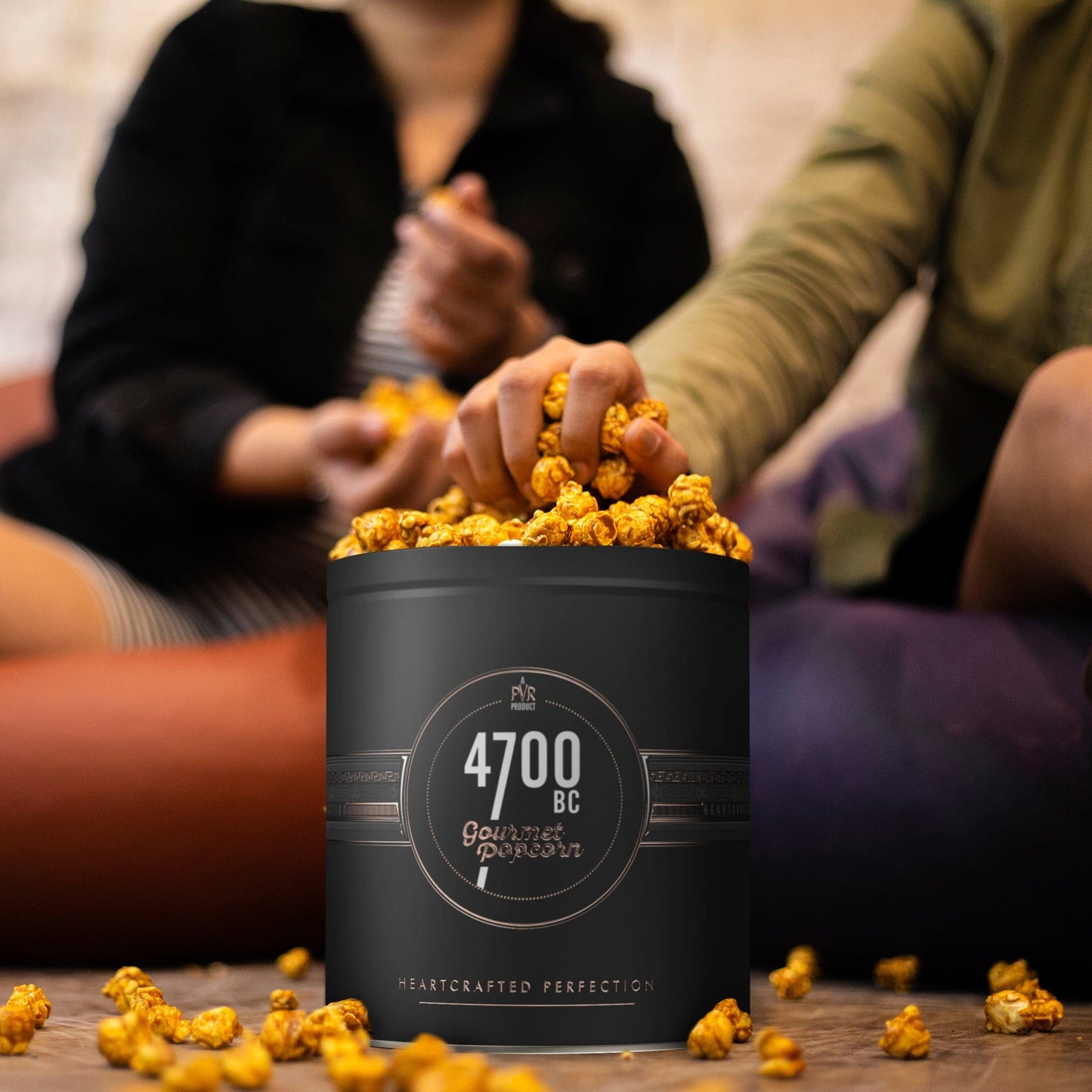 Indulge in 4700BC's gourmet caramel popcorn with loved ones