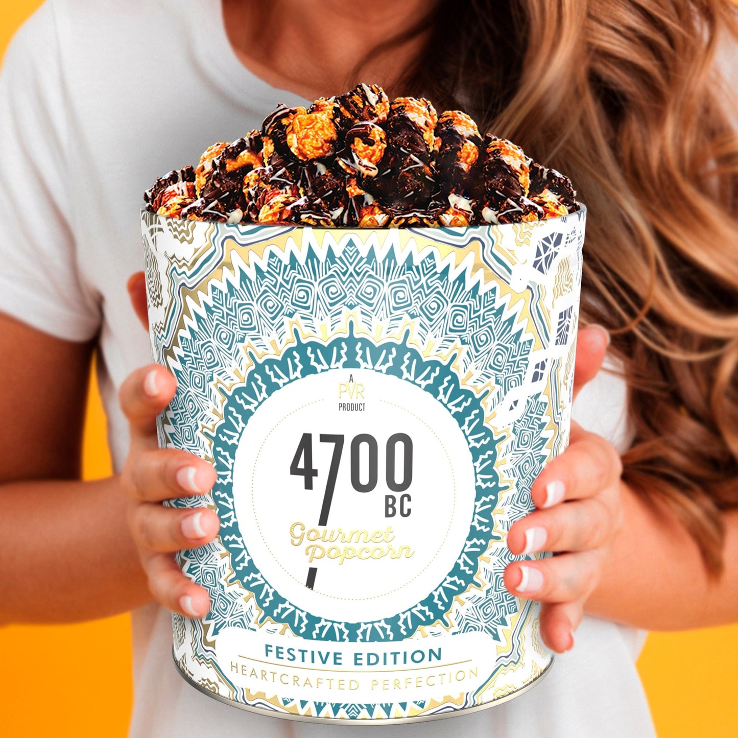 large tin of nutty tuxedo chocolate tin from 4700bc. the most unique gift idea