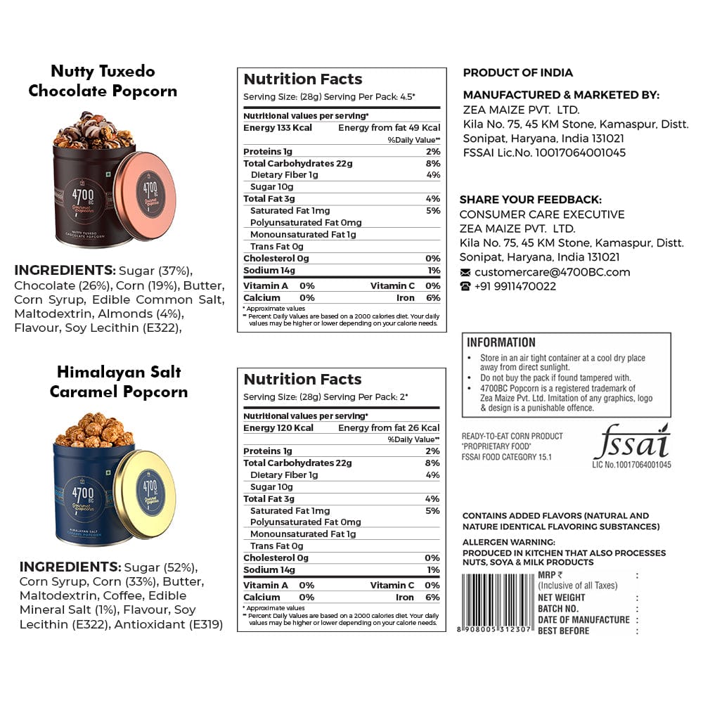 Nutritional Details: Certified Non-GMO corn.Trans-fat, and Gluten free. No MSG. Wholesome & natural snacking experience!
