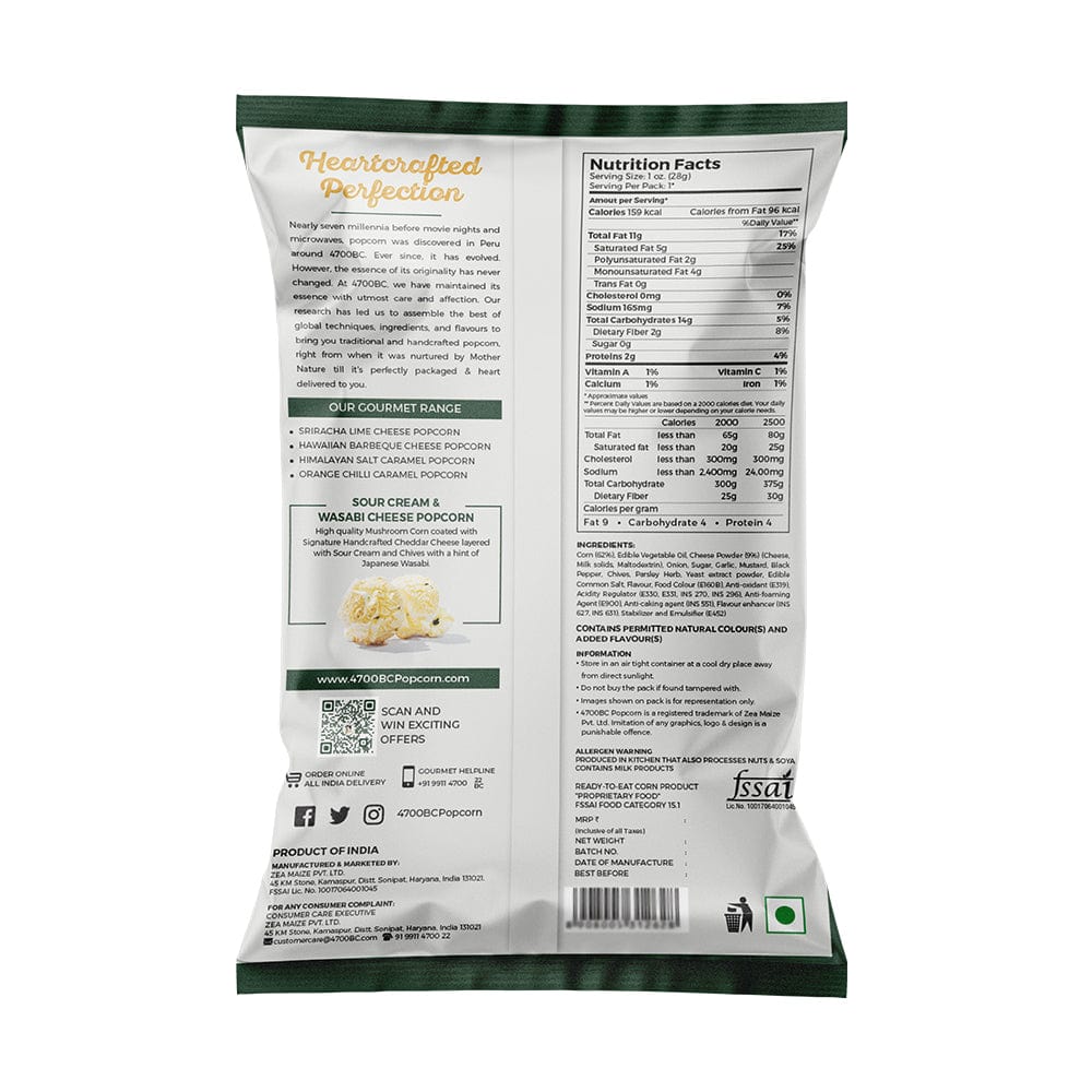 4700bc sour cream and wasabi cheese popcorn full nutrition information