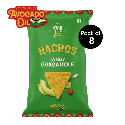 Nachos, Tangy Guacamole (Pack of 8, 60g)