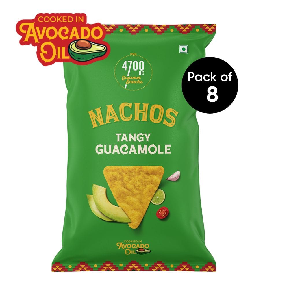 Nachos, Tangy Guacamole (Pack of 8, 60g)