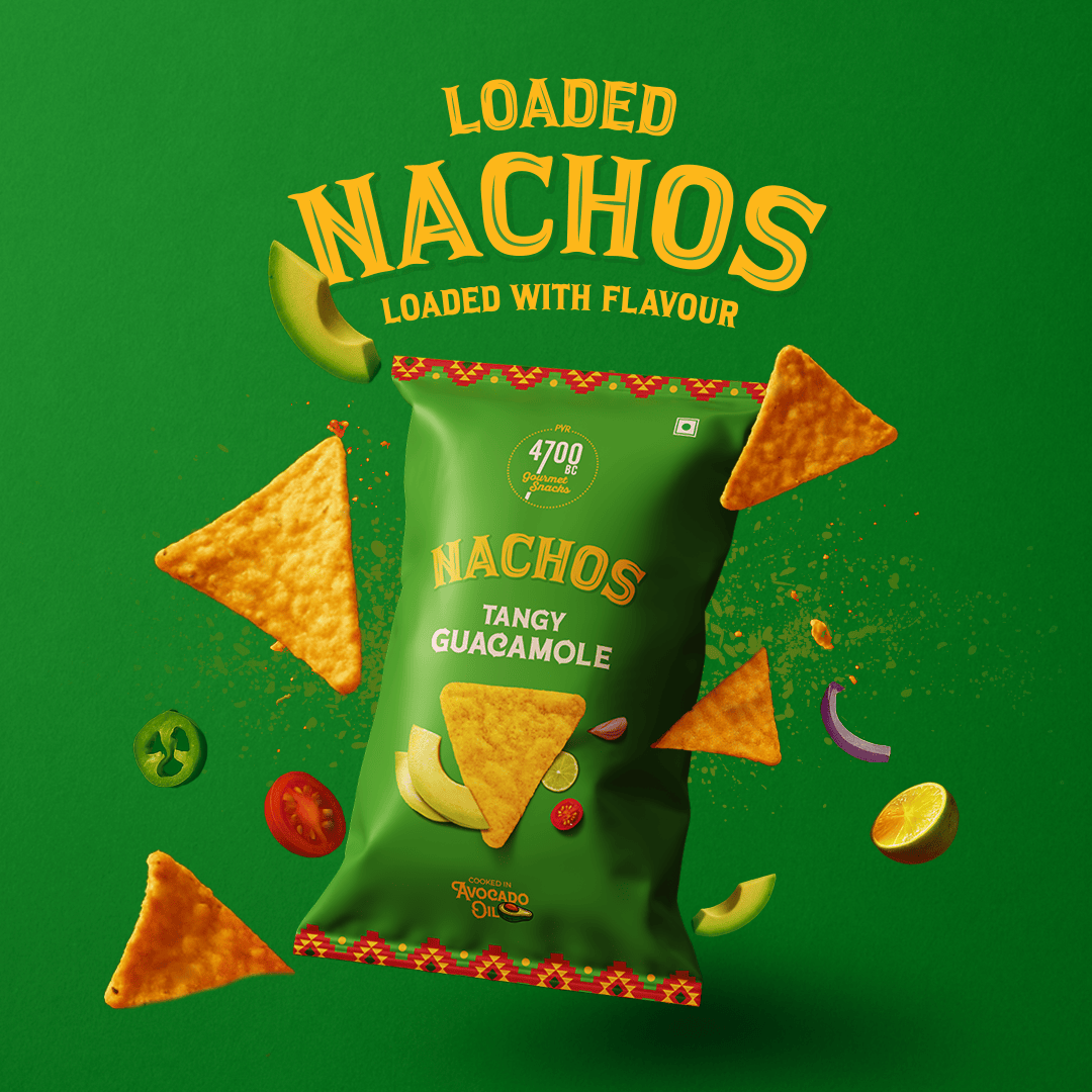 Nachos, Tangy Guacamole (Pack of 8, 60g)