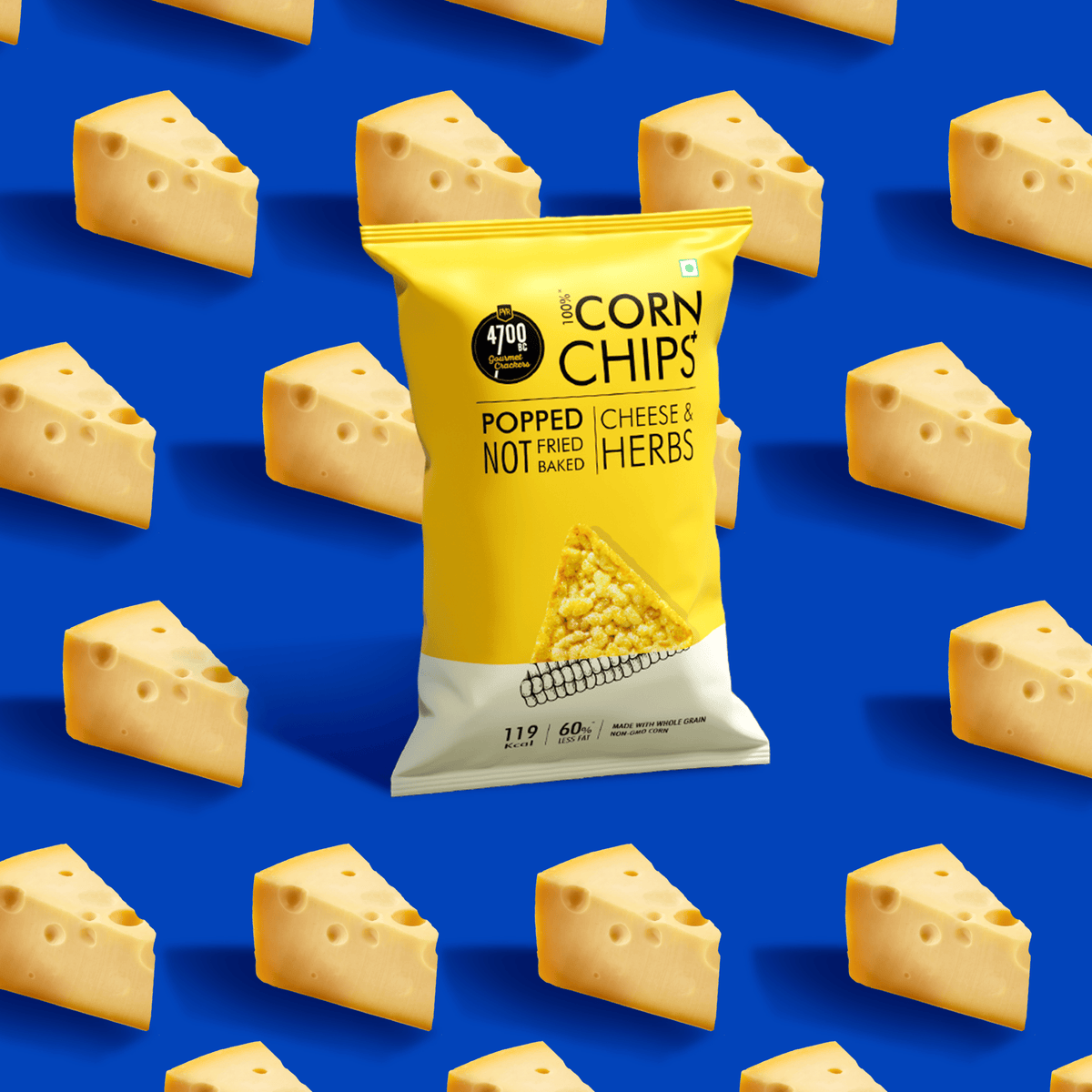 Cheese & Herbs Chips+, (Pack of 6, 55g)