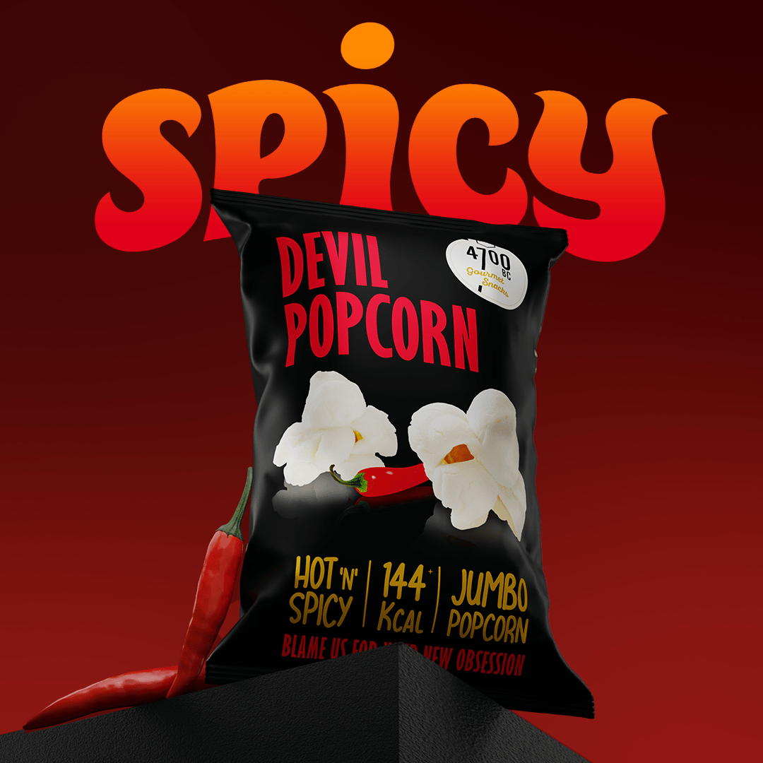 Devil Jumbo Popcorn, Pouch (Pack of 12, 50g)