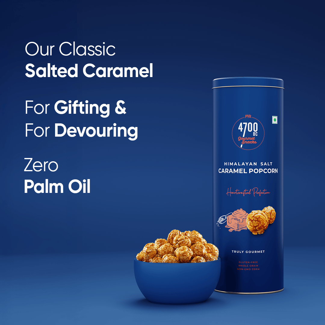 Himalayan Salt Caramel Popcorn Tin (Pack of 2, 70g)