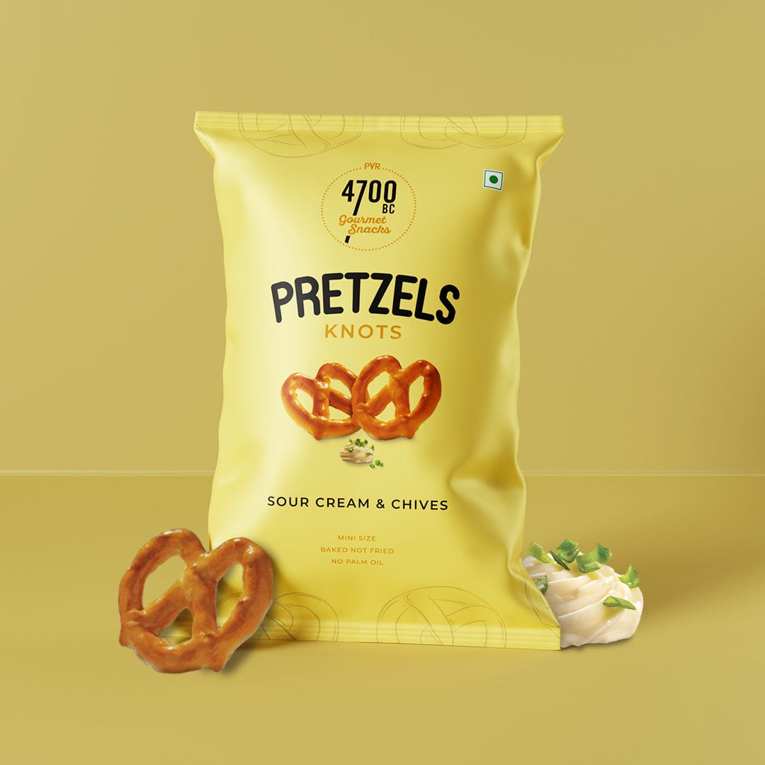 Sour Cream & Chives Pretzels (Pack of 12, 50g)