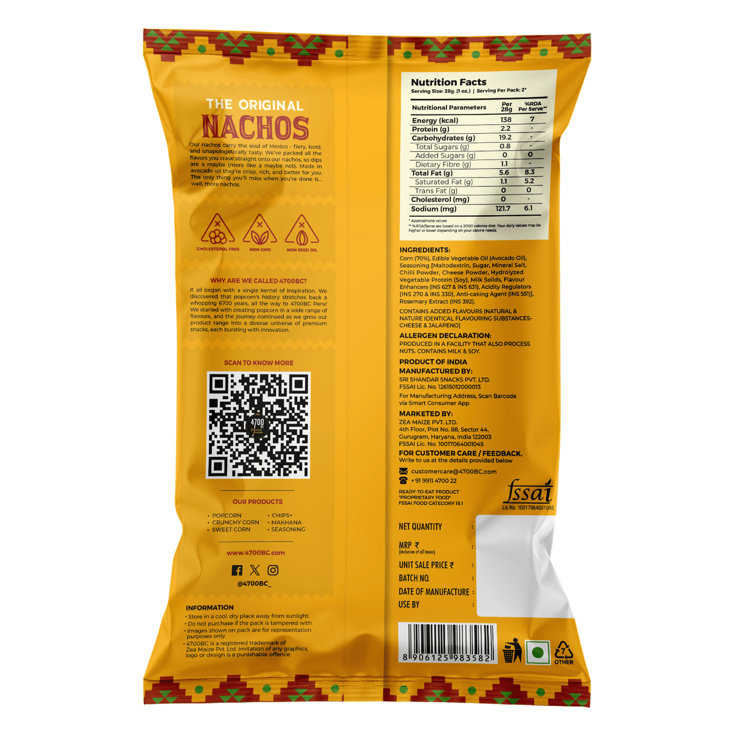 Nachos, Cheese Jalapeno (Pack of 8, 60g)