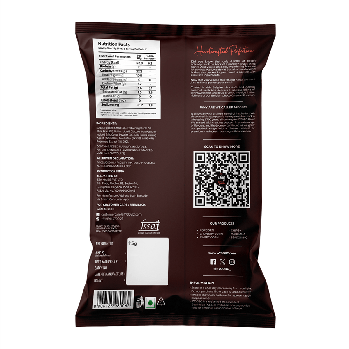 Belgian Choco Caramel, Pouch (Pack of 8, 125g)