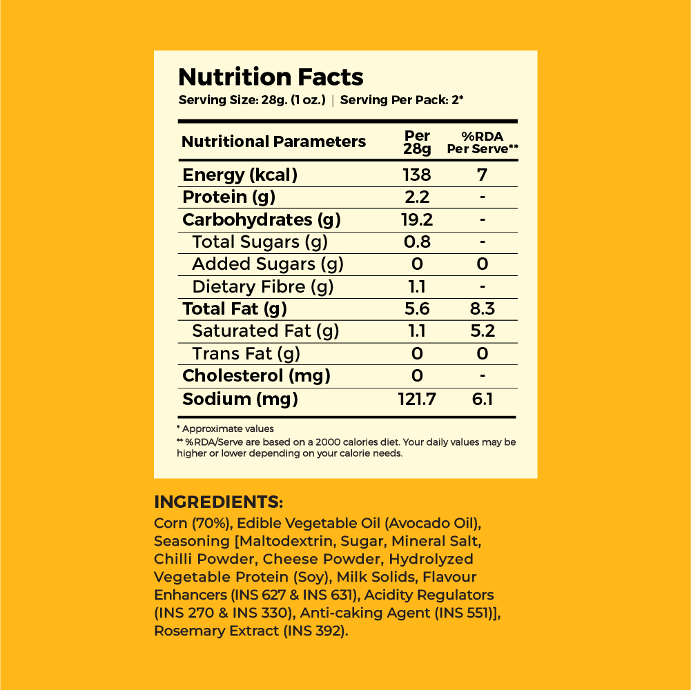 Nachos, Cheese Jalapeno (Pack of 8, 60g)