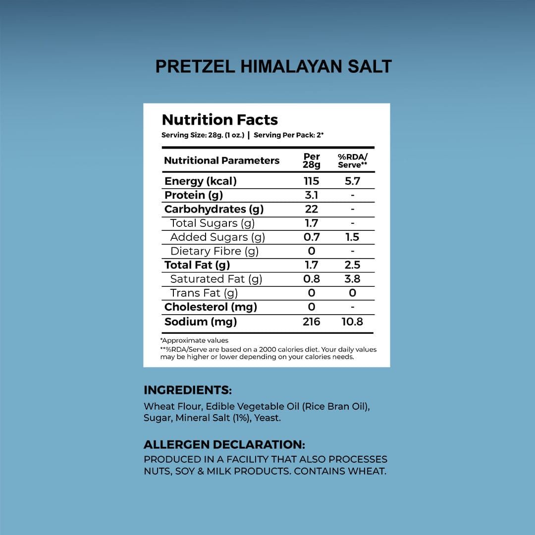 Himalayan Salt Pretzels (Pack of 12, 50g)