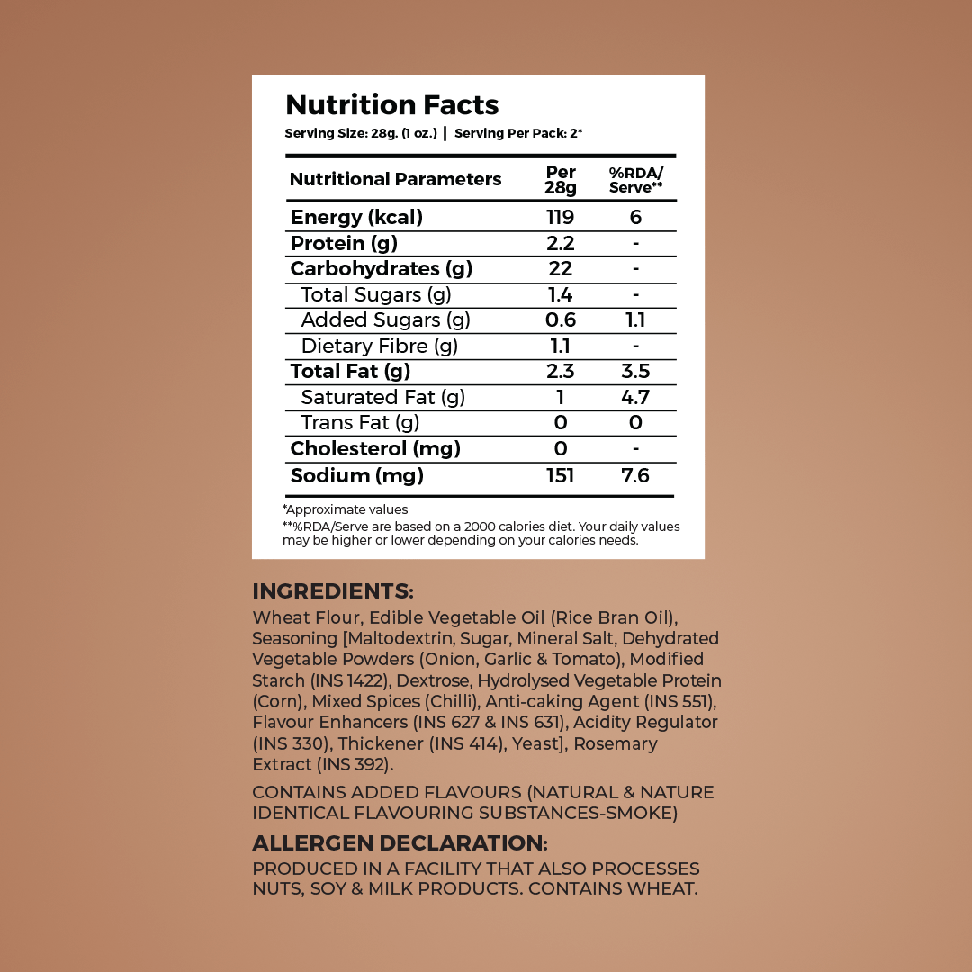 Spicy Barbeque Pretzels (Pack of 12, 50g)