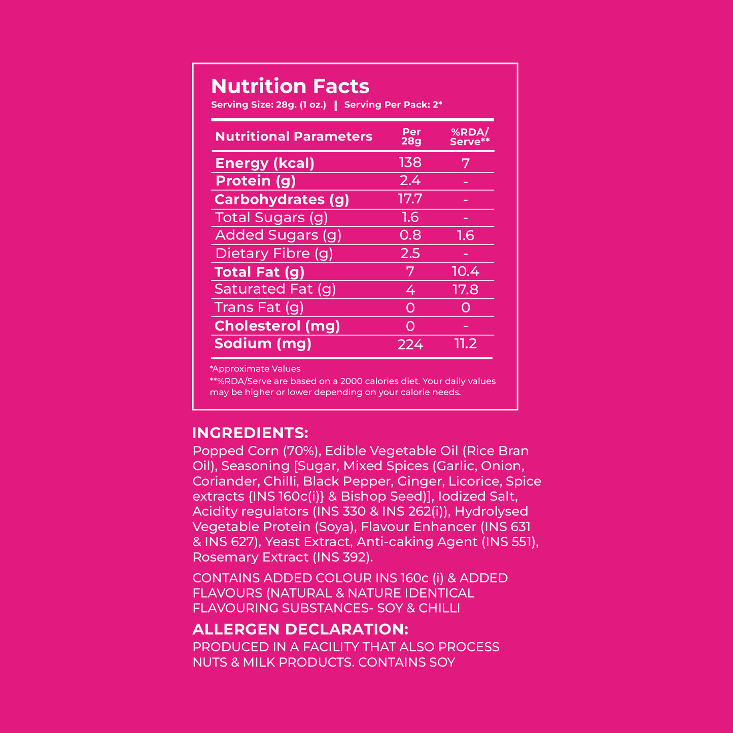 Korean Kimchi Jumbo Popcorn (Pack Of 12)