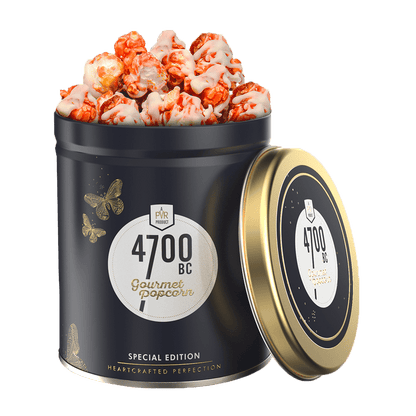 Cranberry White Chocolate Popcorn, Tin, 150g