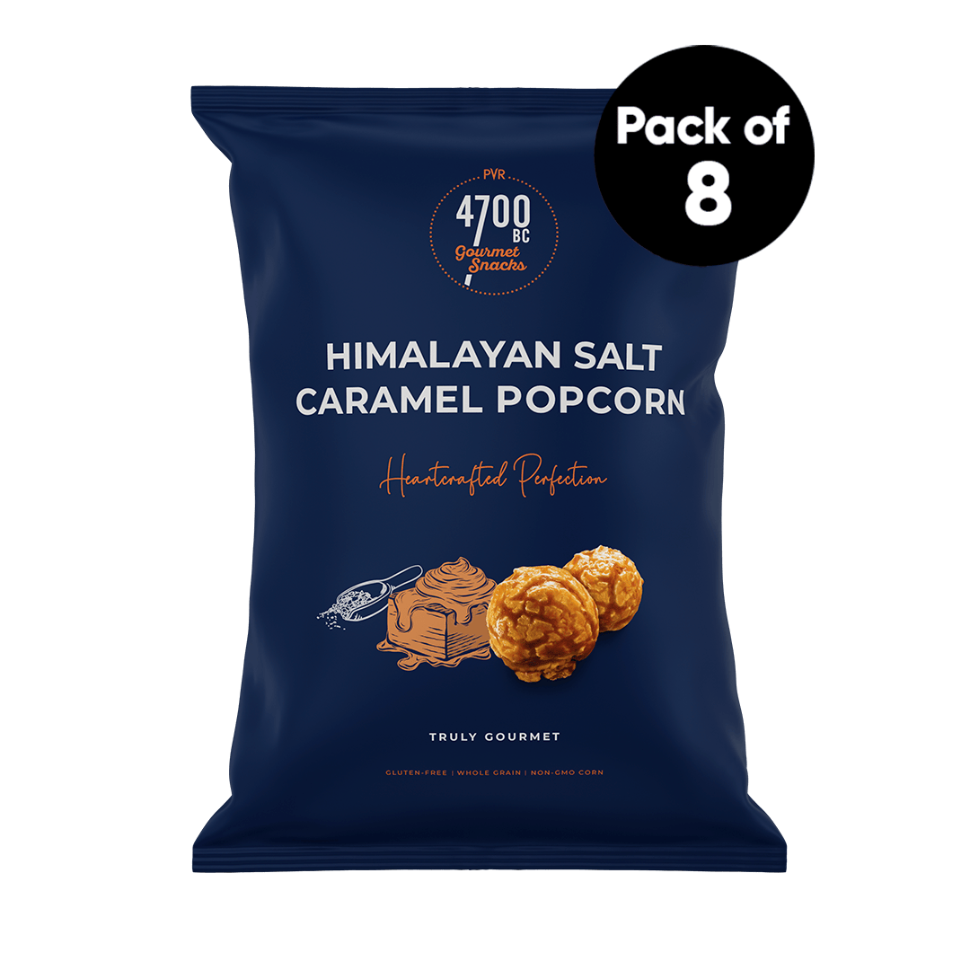 Himalayan Salt Caramel Popcorn, Pouch (Pack of 8, 125g)