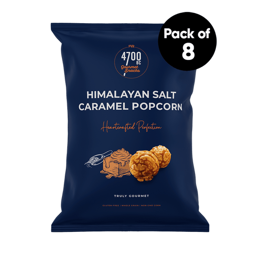 Himalayan Salt Caramel Popcorn, Pouch (Pack of 8, 125g)