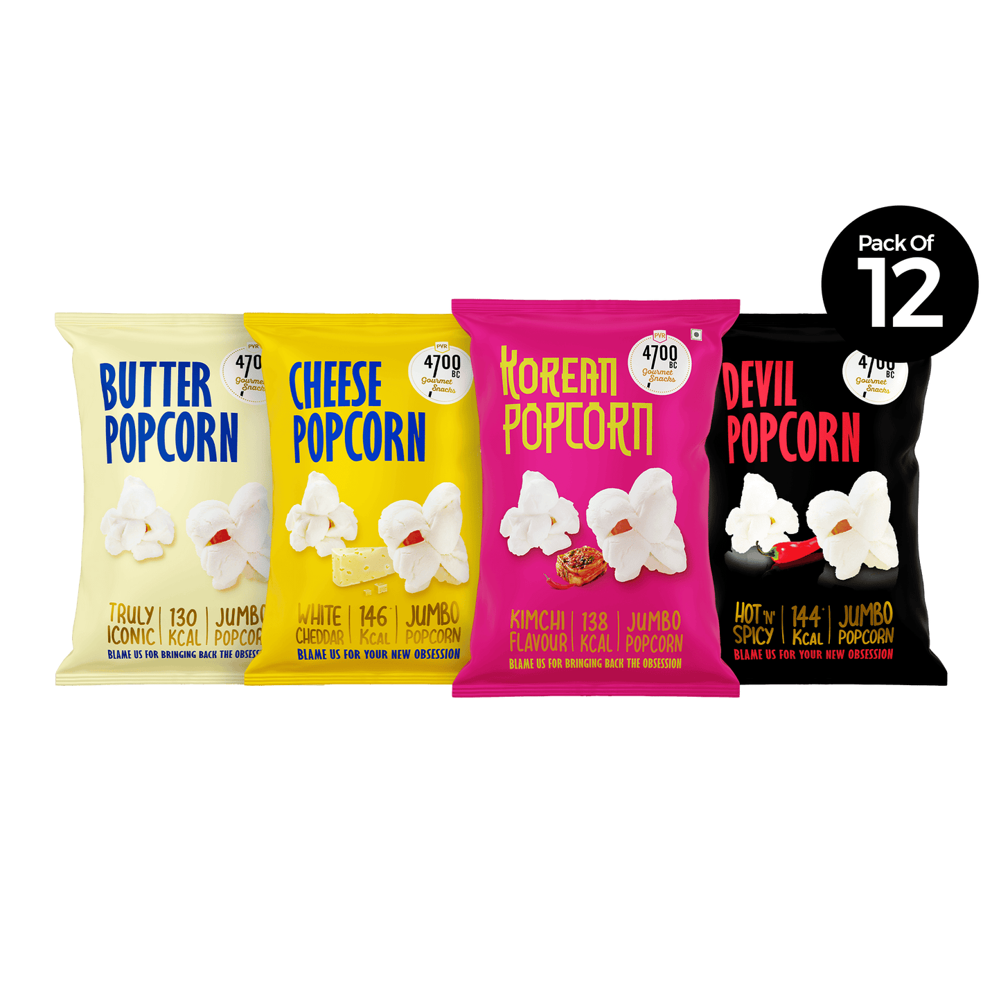Assorted Jumbo Popcorn (Pack of 12)