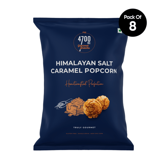 Himalayan Salt Caramel Popcorn, Pouch (Pack of 8, 125g)