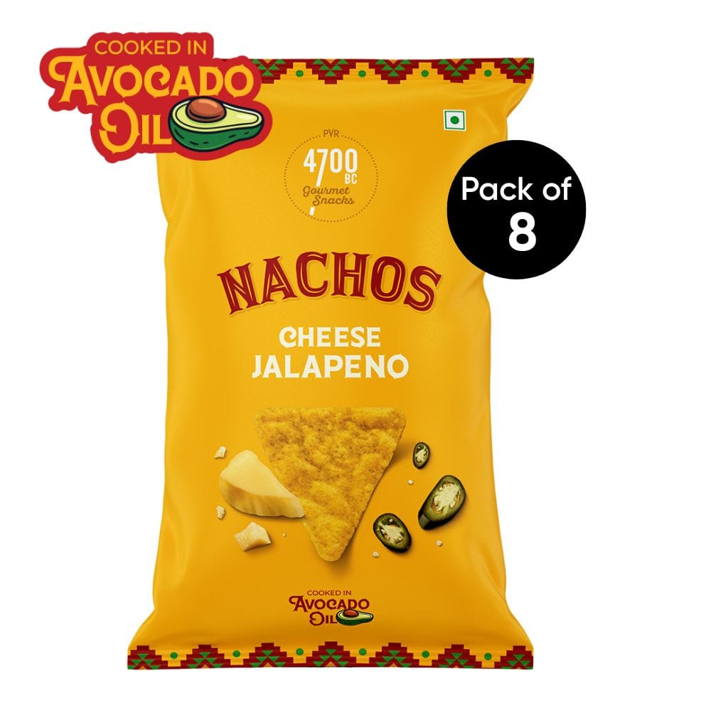 Nachos, Cheese Jalapeno (Pack of 8, 60g)