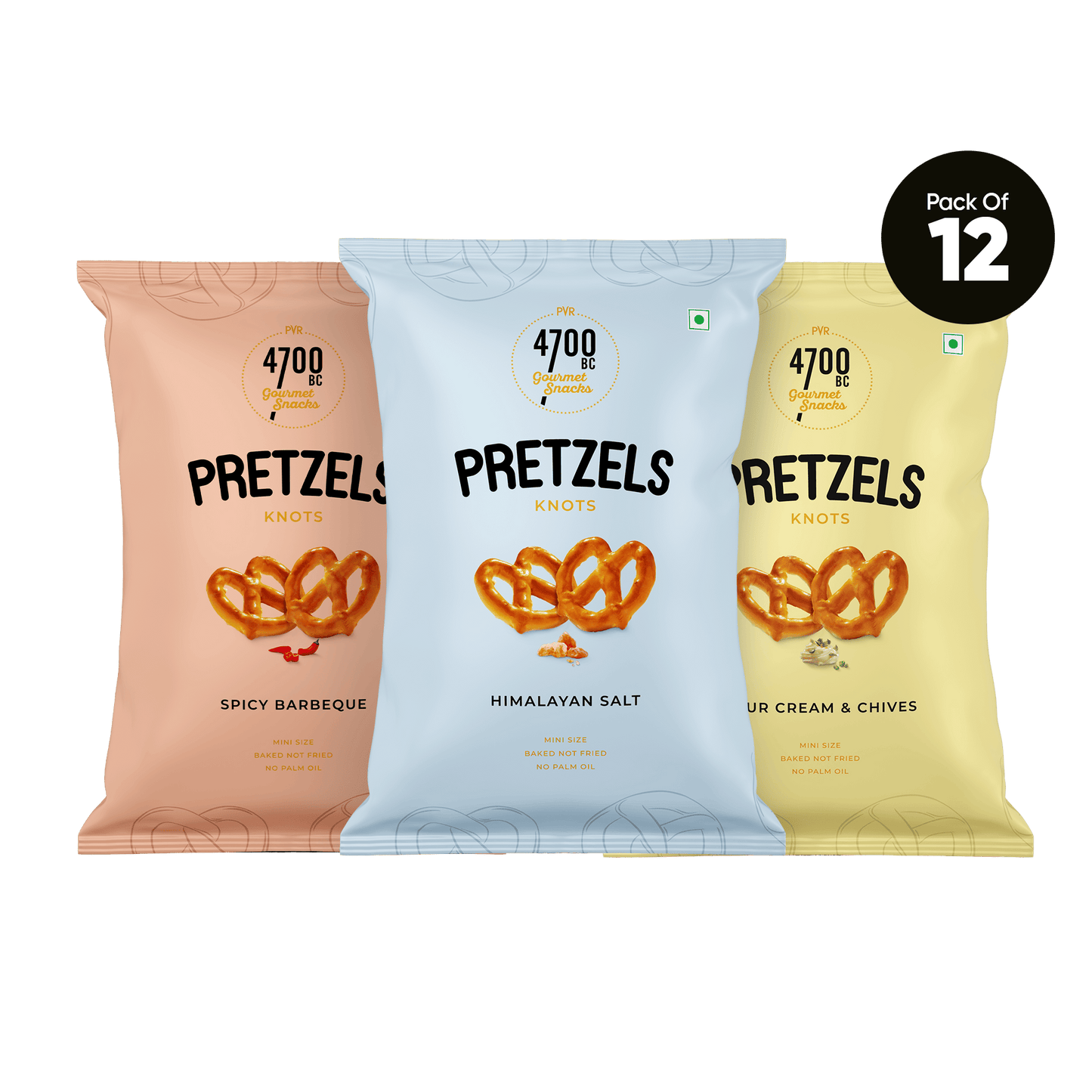 Assorted Pretzels (Pack of 12, 50g)