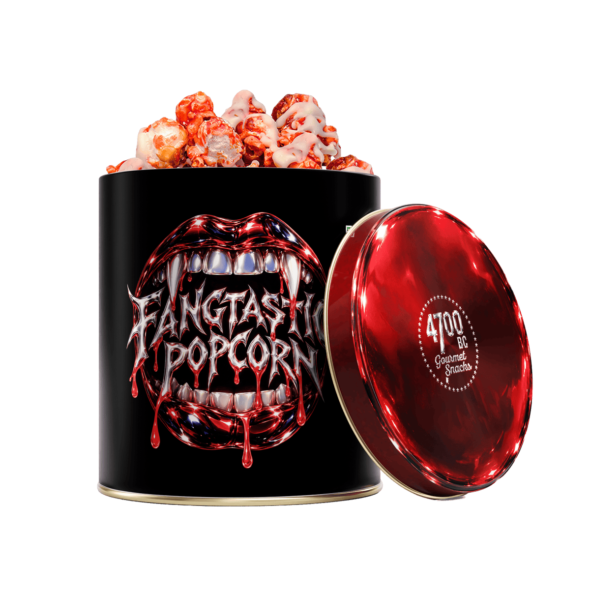 Halloween Popcorn, Cranberry White Chocolate, Tin, 150g