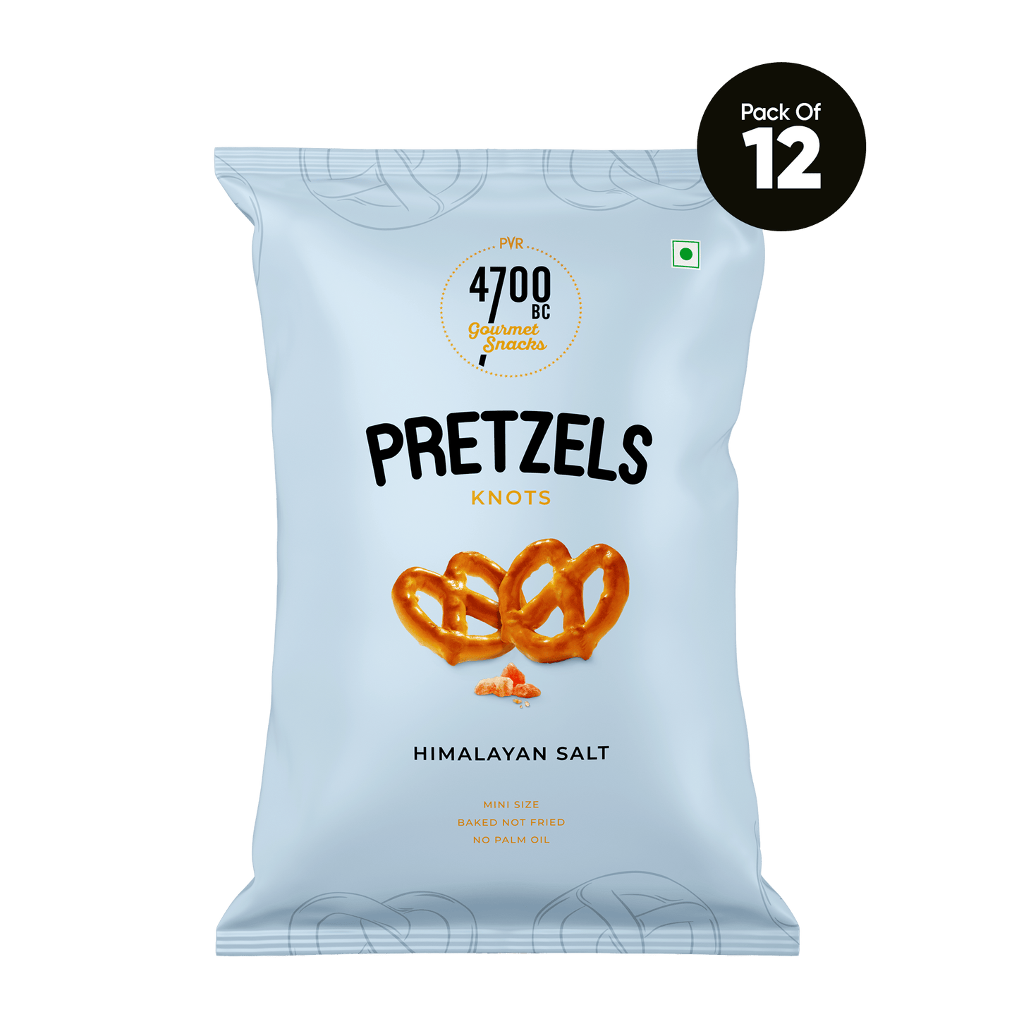 Himalayan Salt Pretzels (Pack of 12, 50g)