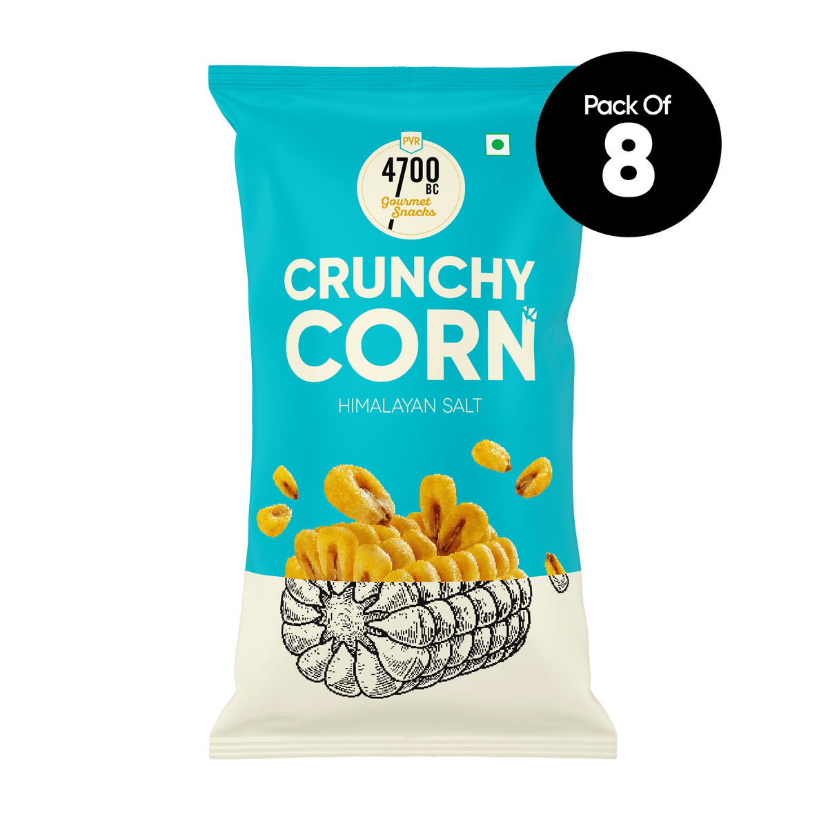 Crunchy Corn, Himalayan Salt Pouch (Pack of 8, 45g)