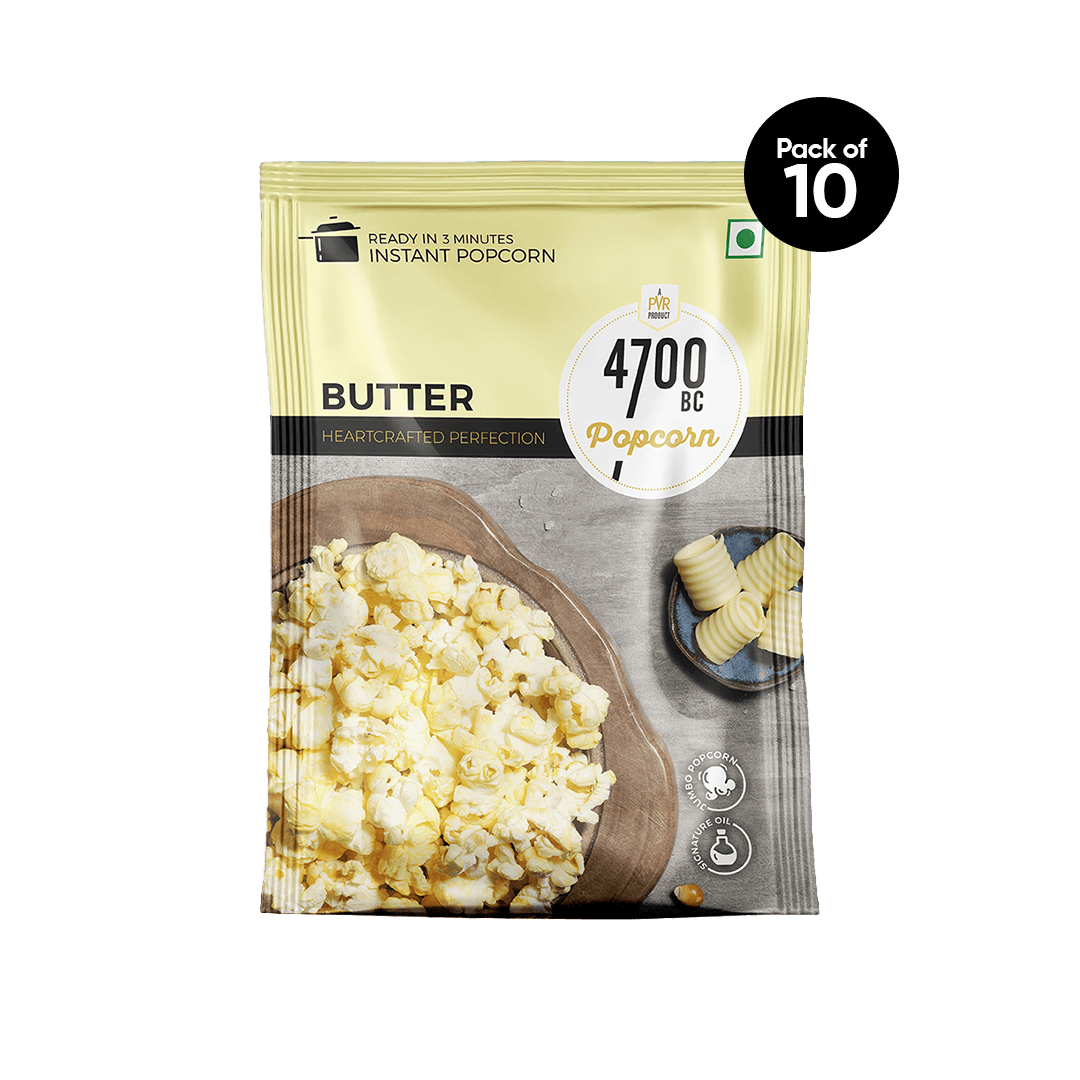 Instant Butter Popcorn (Pack of 10, 90g)