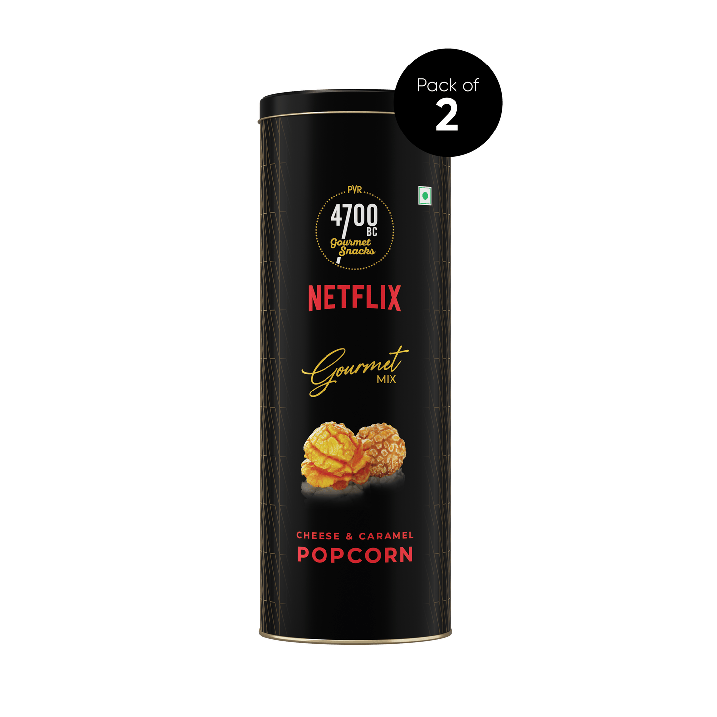 4700BC Netflix Cheese & Caramel Popcorn Tin (Pack of 2,50g)