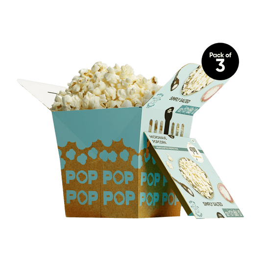 Microwave Popcorn, Simply Salted, Pop Box (Pack of 3, 80g)