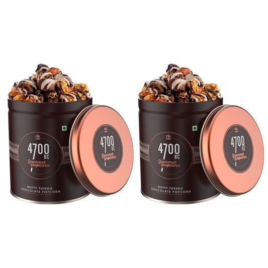 4700BC Nutty Tuxedo Chocolate Popcorn Tin 