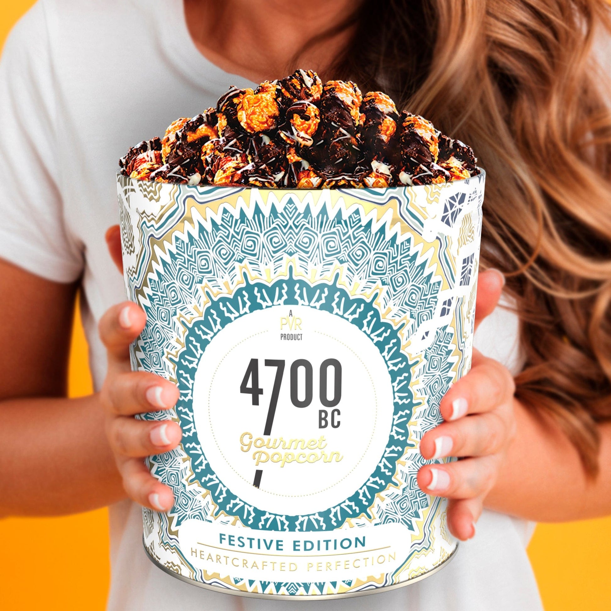 large tin of nutty tuxedo chocolate tin from 4700bc. the most unique gift idea