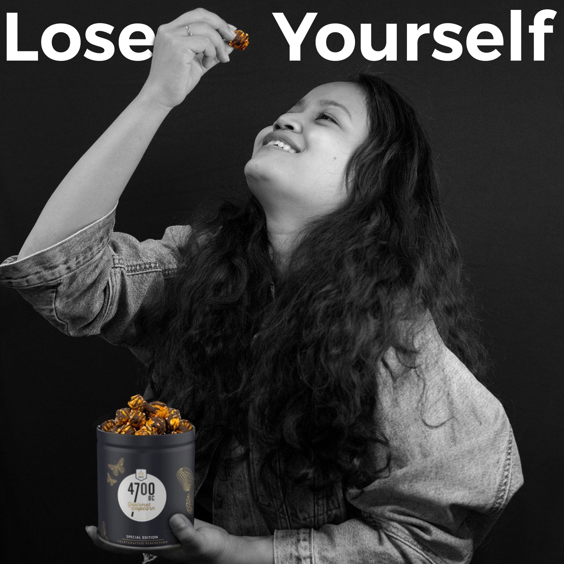 eating 4700bc mocha walnut chocolate gourmet popcorn